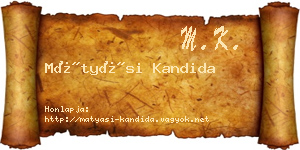 Mátyási Kandida névjegykártya
